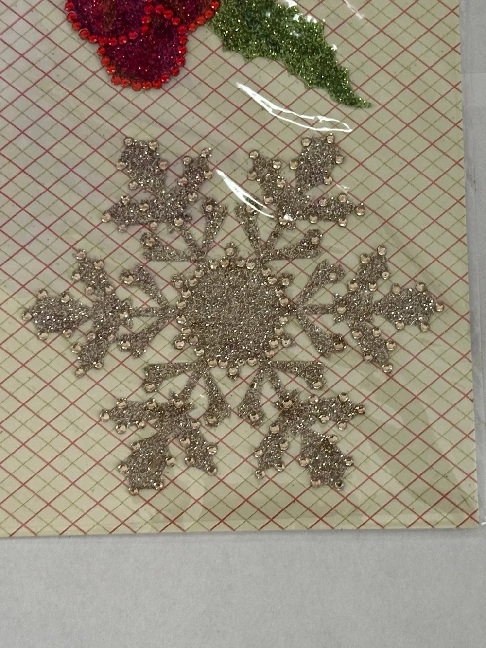 NWT Making Memories Noel Christmas Glitter Bling Icons Stickers Snow Flake Holly